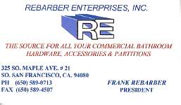 Rebarber Enterprises, Inc., Frank Babarber, So San Francisco, CA