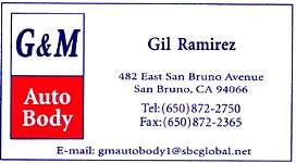G&M Auto Body, Gil Ramirez, San Bruno, CA
