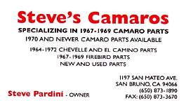 Steve's Camaros, Steve Pardini, San Bruno, CA