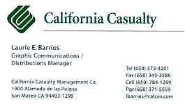 California Casualty Managment Co., Laurie Barrios, San Mateo, CA