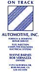 On Track Automotive, Inc.,Wayne Barnes, Bob Vernazza, Burlingame, CA