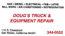 Doug's Truck & Equipment Repair, San Mateo, CA